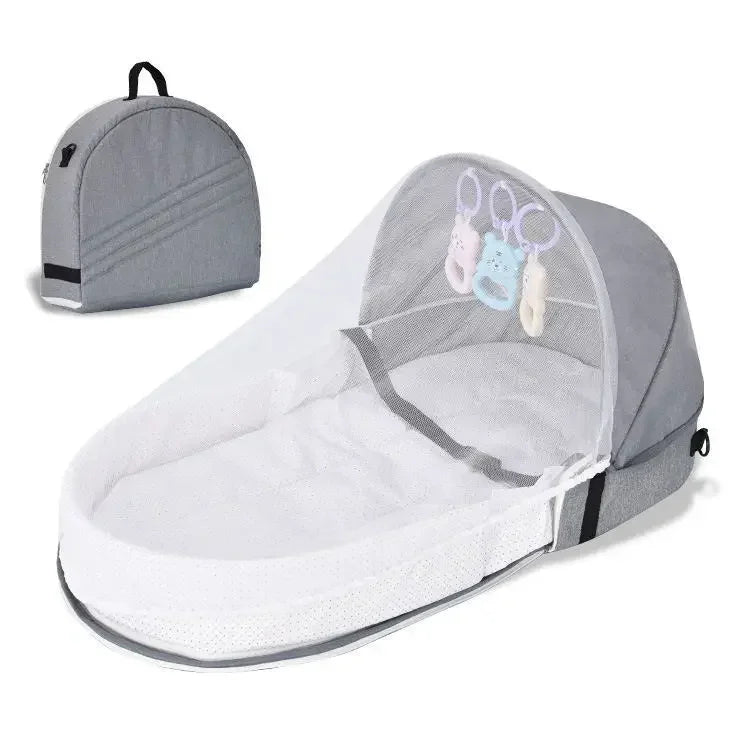 Convenient Folding Anti-stress Crib, Middle Bed, Newborn Baby Isolation Bionic Travel Crib