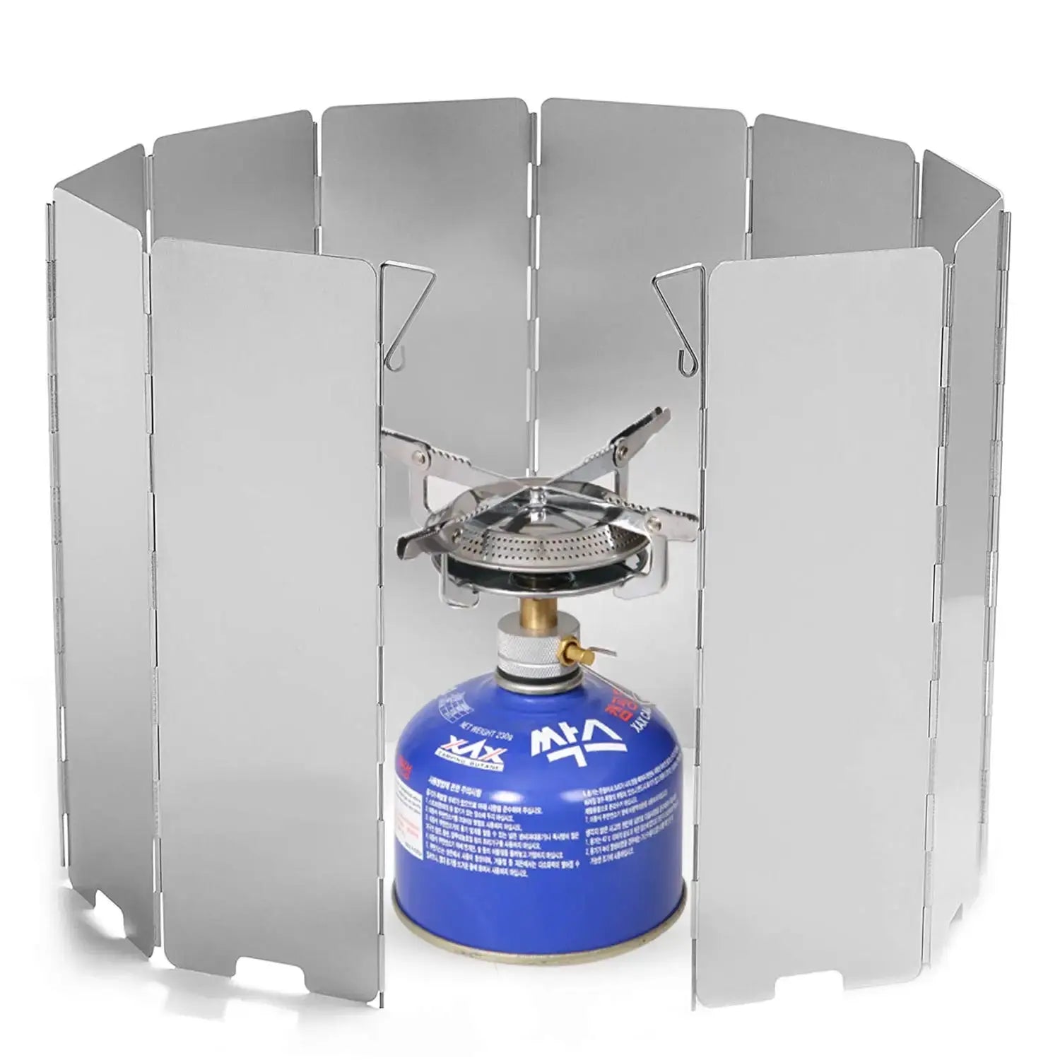 8/10/12/16 Plates Gas Stove Wind Shield Outdoor Camping Picnic Cooking Burner Windproof Screen Aluminum Alloy Wind Screen - The Urban Blasts Ltd