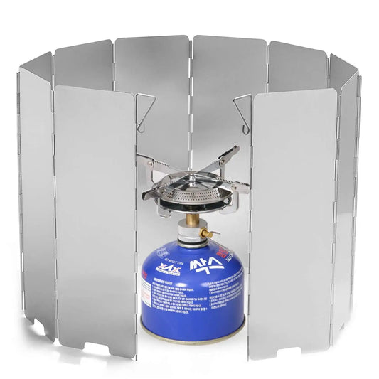 8/10/12/16 Plates Gas Stove Wind Shield Outdoor Camping Picnic Cooking Burner Windproof Screen Aluminum Alloy Wind Screen - The Urban Blasts Ltd