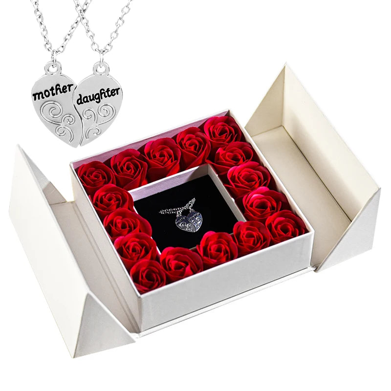 Gifts for Women Jewellery Necklace /w Soap Eternal Rose Gift Box For Valentine's and Mother's day Gifts