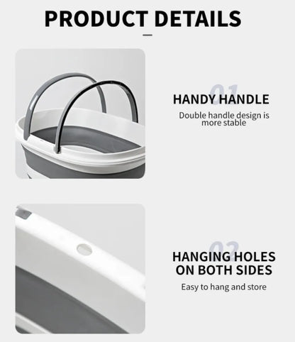 Portable Folding Basin  car wash bucket household 16L Clean Bucket Bathroom Storage Basket For Washing Fishing Camping Basin - The Urban Blasts Ltd