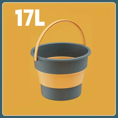 5/10L Folding Portable Bucket with Cover Car Wash Fishing Bathroom Tool Silicone Bucket Outdoor Camping Household Supplies - The Urban Blasts Ltd