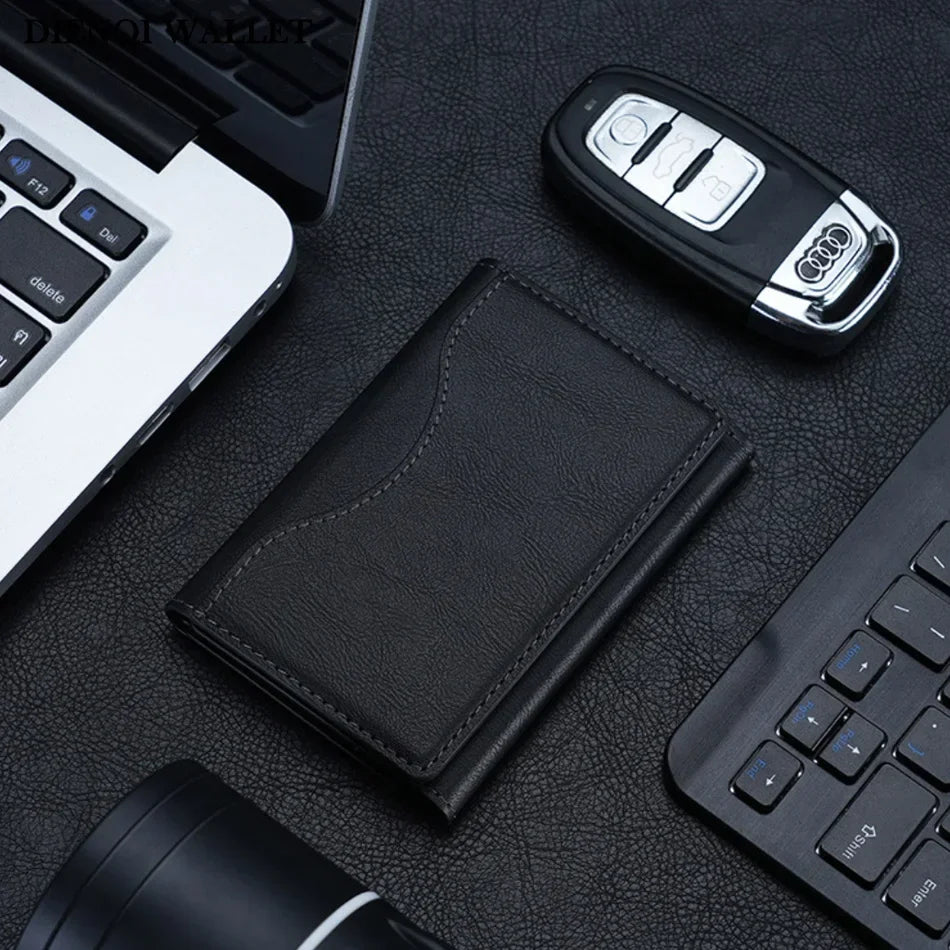 Trifold Magnetic Phone Wallet PU Leather Card Bag Magsafe Card Holder Wallet for Apple IPhone 16 15 12 13 14 Pro Max Plus Mini - The Urban Blasts Ltd