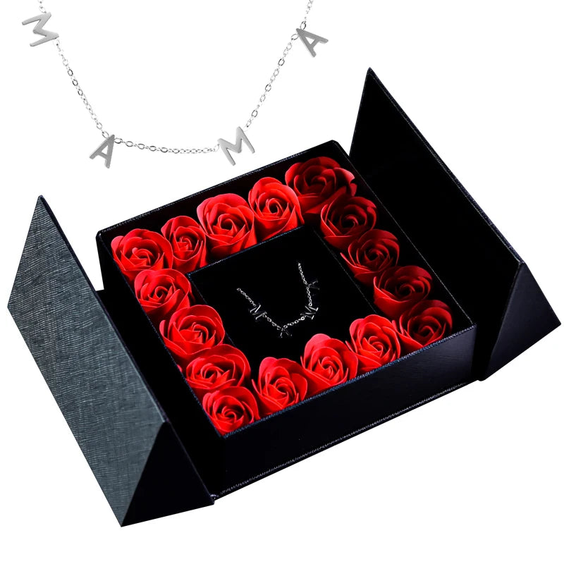 Gifts for Women Jewellery Necklace /w Soap Eternal Rose Gift Box For Valentine's and Mother's day Gifts