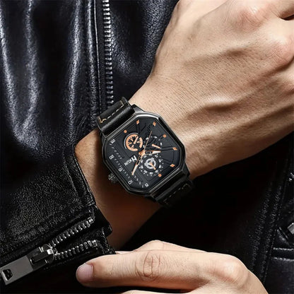 New Mens Watch Set with Gift Box for Men 5 Pieces Keychain Sunglasses Belt and Wallet Set for Men Him Boyfriend Dad Husband - The Urban Blasts Ltd