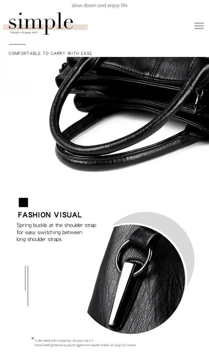 Genuine 3Layers High Quality Soft Leather Ladies Shoulder Crossbody Bags for Women  Luxury Handbags - The Urban Blasts Ltd