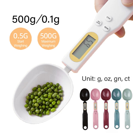 500g/0.1g Weight Measuring Spoon Portable LCD Digital Kitchen Scale Electronic Food Measuring Spoon Scale Kitchen Tool for Food - The Urban Blasts Ltd