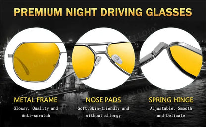 CLLOIO Anti-glare Day Night Vision Glasses Men Women Polarized Driving Sun Glasses Square Aluminum Photochromic Sunglasses UV400 - The Urban Blasts Ltd