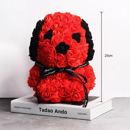 25cm Rose dog Artificial Roses for Valentines and Mother's Gifts