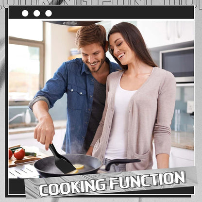 New 2 in 1 Grip Flip Spatula Tongs Egg Flipper Spatula Nylon Non Stick Coating Pancake Fish French Toast Omelet Making Tool - The Urban Blasts Ltd