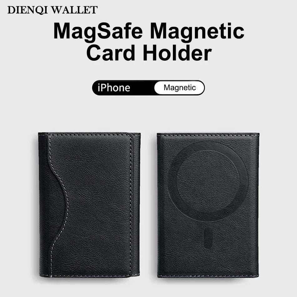 Trifold Magnetic Phone Wallet PU Leather Card Bag Magsafe Card Holder Wallet for Apple IPhone 16 15 12 13 14 Pro Max Plus Mini - The Urban Blasts Ltd