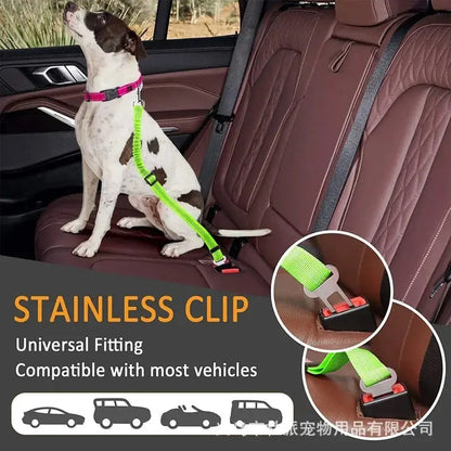 Elastic Nylon Dog Seat Belt For Small Large Dogs Adjustable Reflective Durable Lead Puppy Travel Car Safety Rope - The Urban Blasts Ltd
