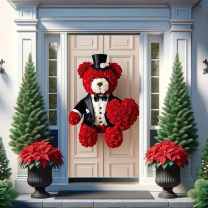 1pc valentines day polyester teddy bear door Valentine Decoration