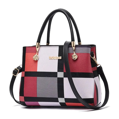 Colour block Shoulder Bag, Elegant Textured Handbag Large Capacity Great for Valentine's and Mother's day