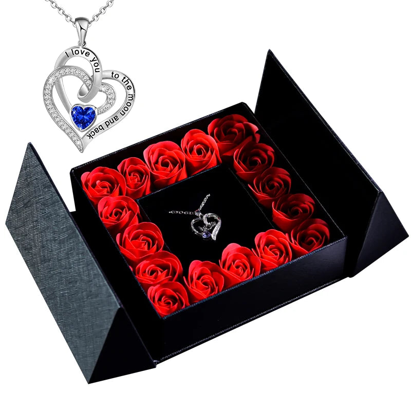 Gifts for Women Jewellery Necklace /w Soap Eternal Rose Gift Box For Valentine's and Mother's day Gifts