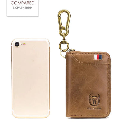 BULLCAPTAIN Genuine Leather Men's Key Card Bag High-quality Multi-function Wallet - The Urban Blasts Ltd
