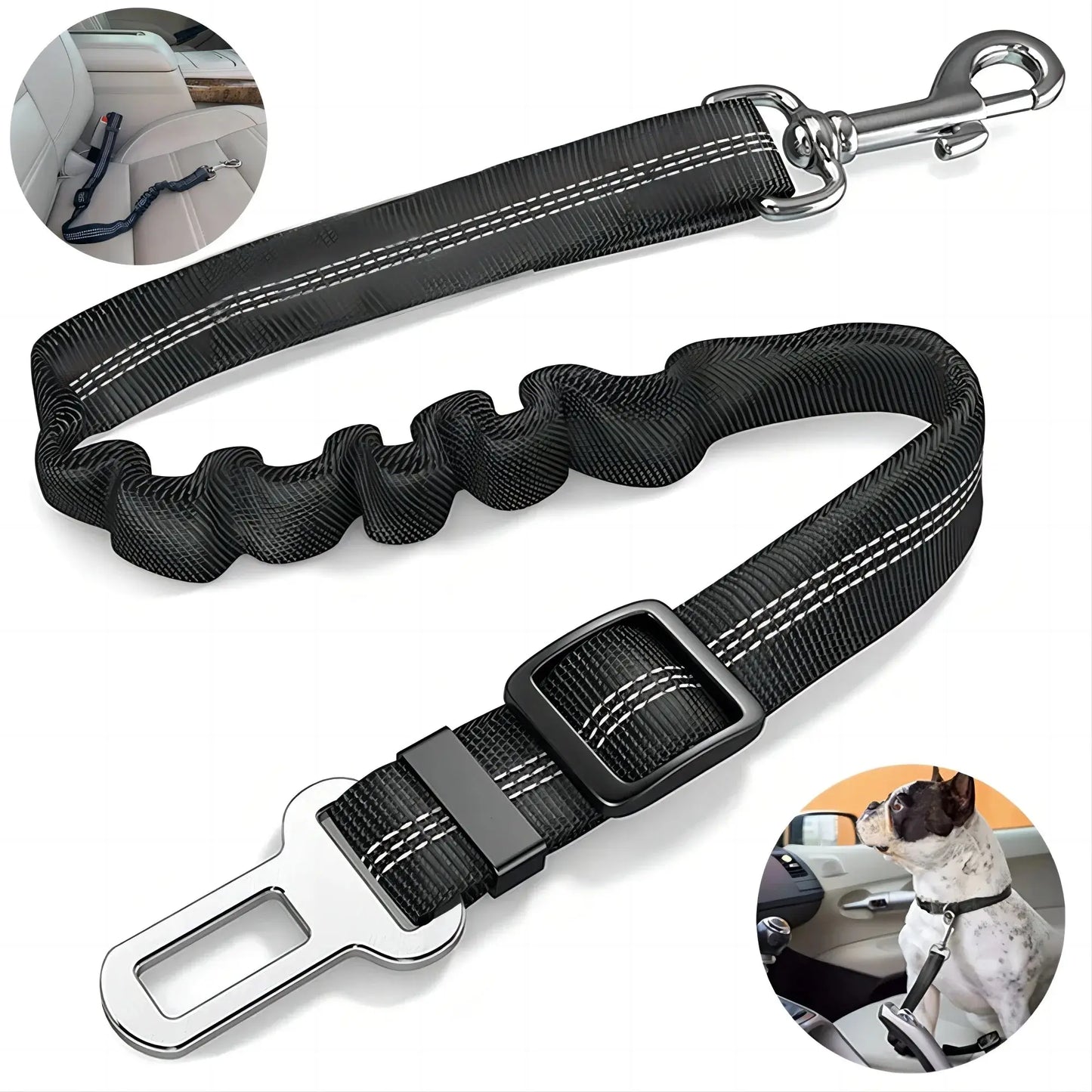Elastic Nylon Dog Seat Belt For Small Large Dogs Adjustable Reflective Durable Lead Puppy Travel Car Safety Rope - The Urban Blasts Ltd