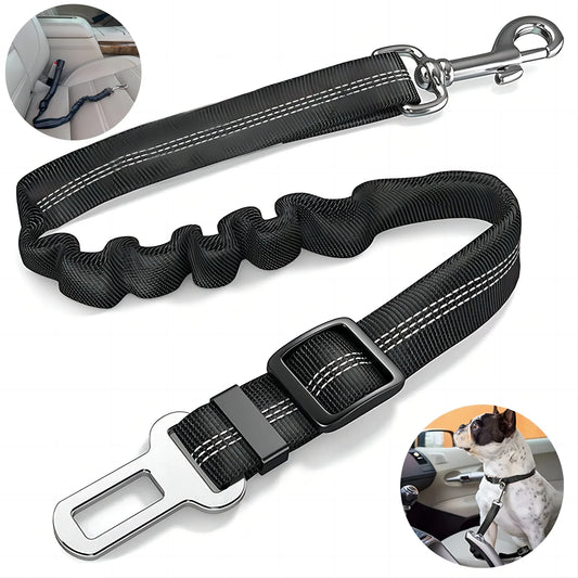 Elastic Nylon Dog Seat Belt For Small Large Dogs Adjustable Reflective Durable Lead Puppy Travel Car Safety Rope - The Urban Blasts Ltd