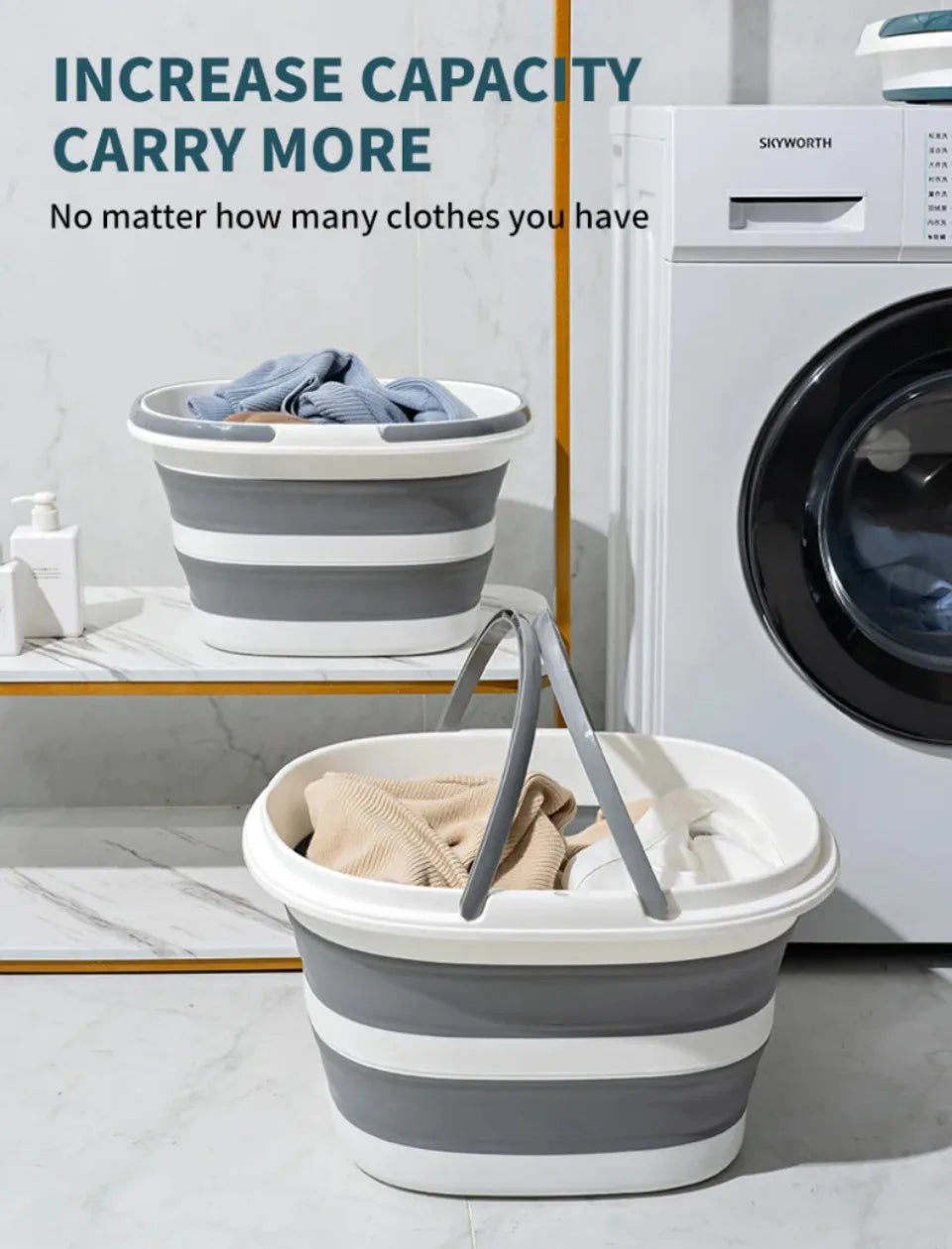 Portable Folding Basin  car wash bucket household 16L Clean Bucket Bathroom Storage Basket For Washing Fishing Camping Basin - The Urban Blasts Ltd