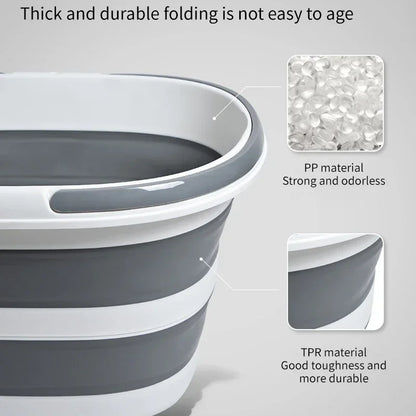 Portable Folding Basin  car wash bucket household 16L Clean Bucket Bathroom Storage Basket For Washing Fishing Camping Basin - The Urban Blasts Ltd