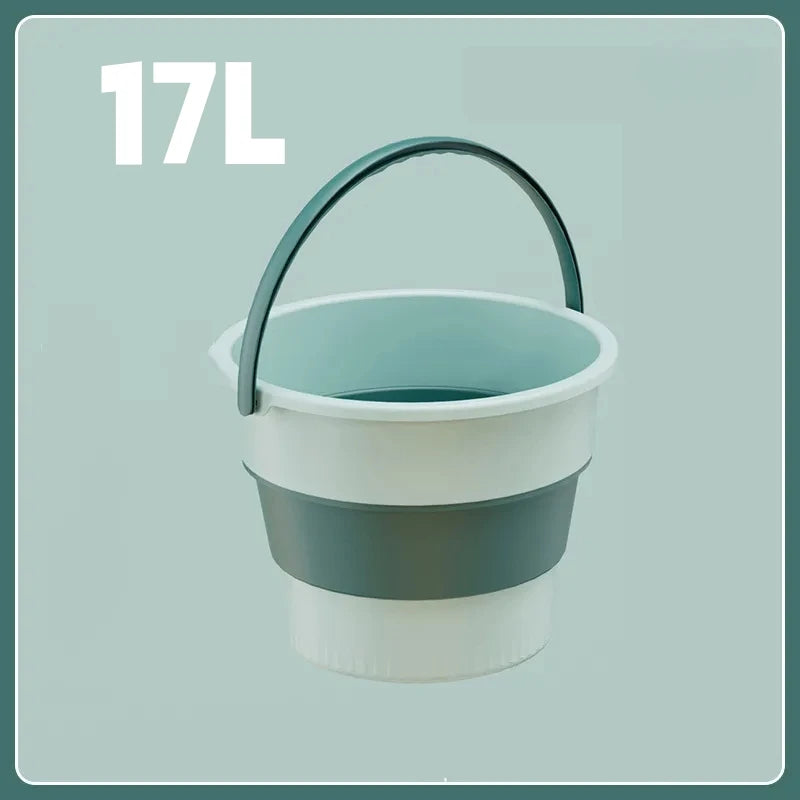 5/10L Folding Portable Bucket with Cover Car Wash Fishing Bathroom Tool Silicone Bucket Outdoor Camping Household Supplies - The Urban Blasts Ltd