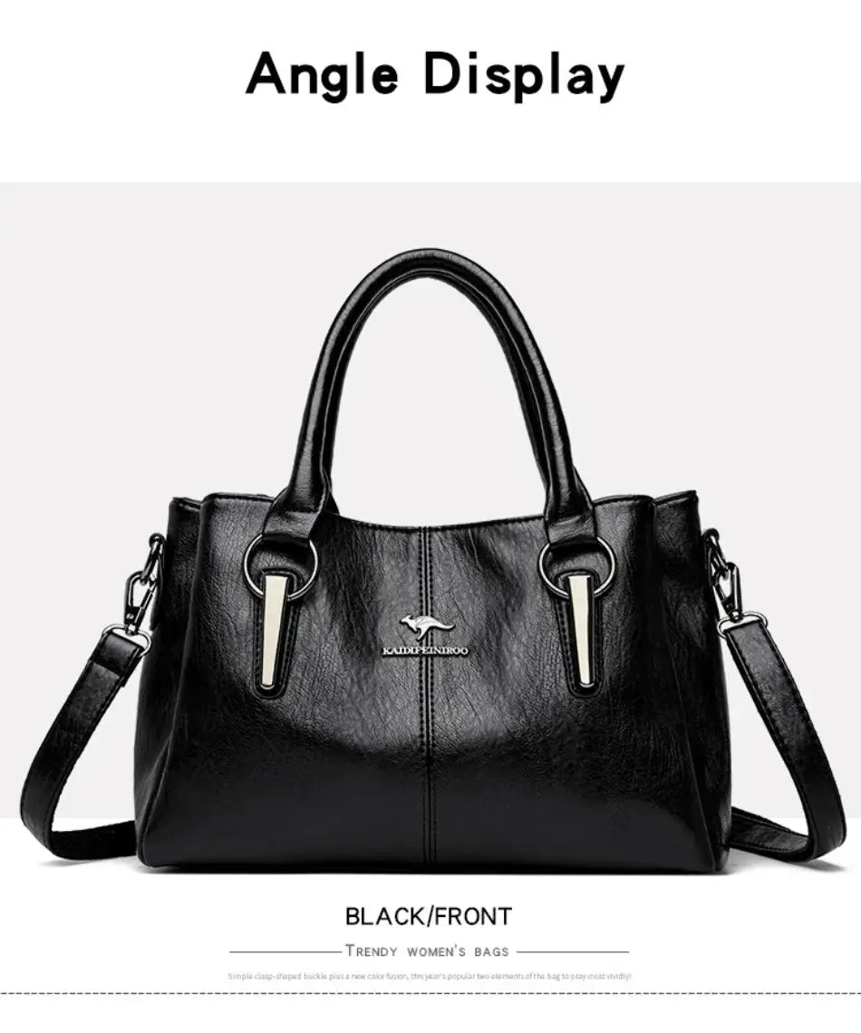 Genuine 3Layers High Quality Soft Leather Ladies Shoulder Crossbody Bags for Women  Luxury Handbags - The Urban Blasts Ltd