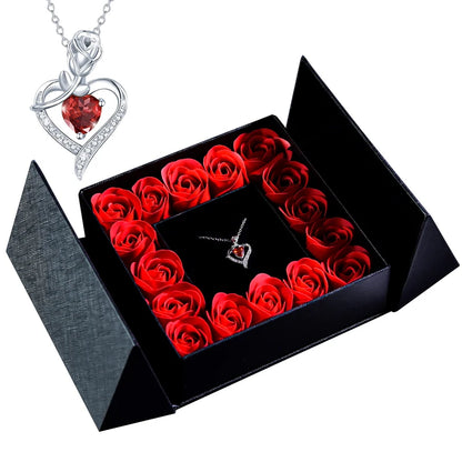 Gifts for Women Jewellery Necklace /w Soap Eternal Rose Gift Box For Valentine's and Mother's day Gifts