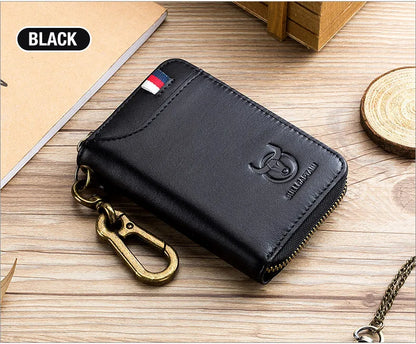 BULLCAPTAIN Genuine Leather Men's Key Card Bag High-quality Multi-function Wallet - The Urban Blasts Ltd