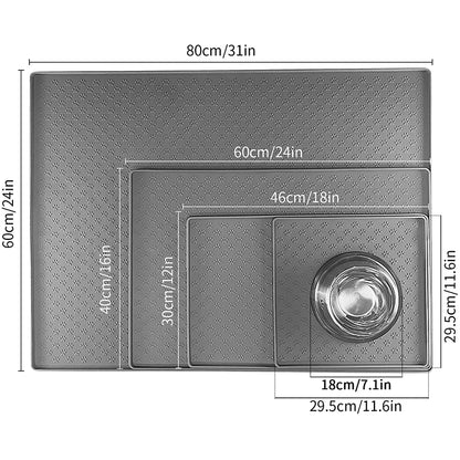 Waterproof Silicone Pet Feeding Mat, Non-Slip Dog Bowl Mat, Cat Food Tray