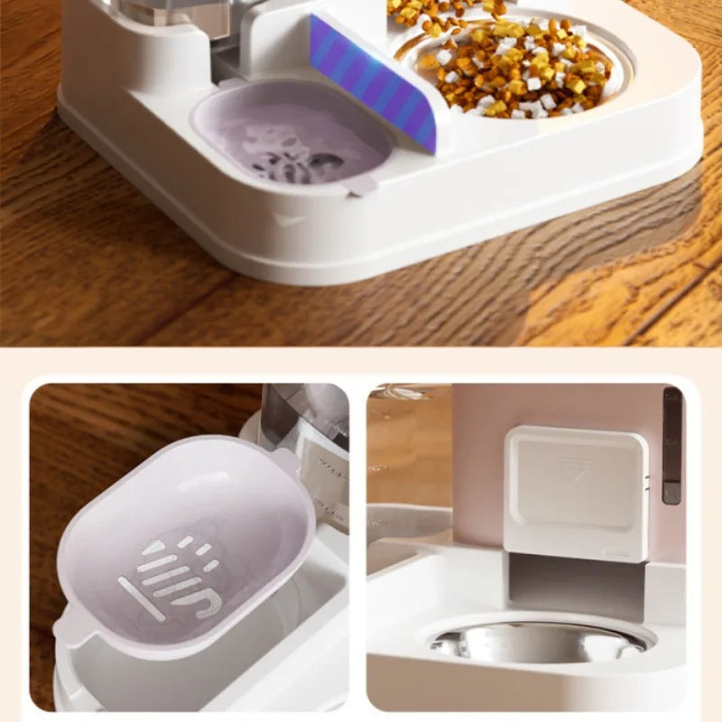 Cat Bowl Automatic Feeder Small Cats Food Bowls Large Capacity Water Dispenser To Prevent Tipping Over Pet Bowls Dog Double Bowl - The Urban Blasts Ltd