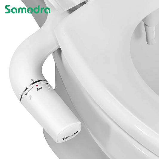 SAMODRA Bidet Attachment Ultra-Slim Toilet Seat Attachment Dual Nozzle Bidet Adjustable Water Pressure Non-Electric Ass Sprayer - The Urban Blasts Ltd