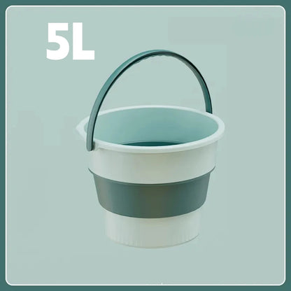 5/10L Folding Portable Bucket with Cover Car Wash Fishing Bathroom Tool Silicone Bucket Outdoor Camping Household Supplies - The Urban Blasts Ltd
