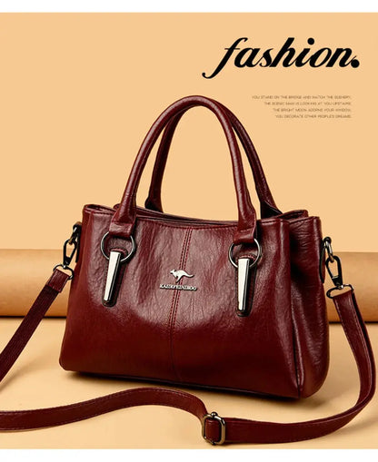 Genuine 3Layers High Quality Soft Leather Ladies Shoulder Crossbody Bags for Women  Luxury Handbags - The Urban Blasts Ltd