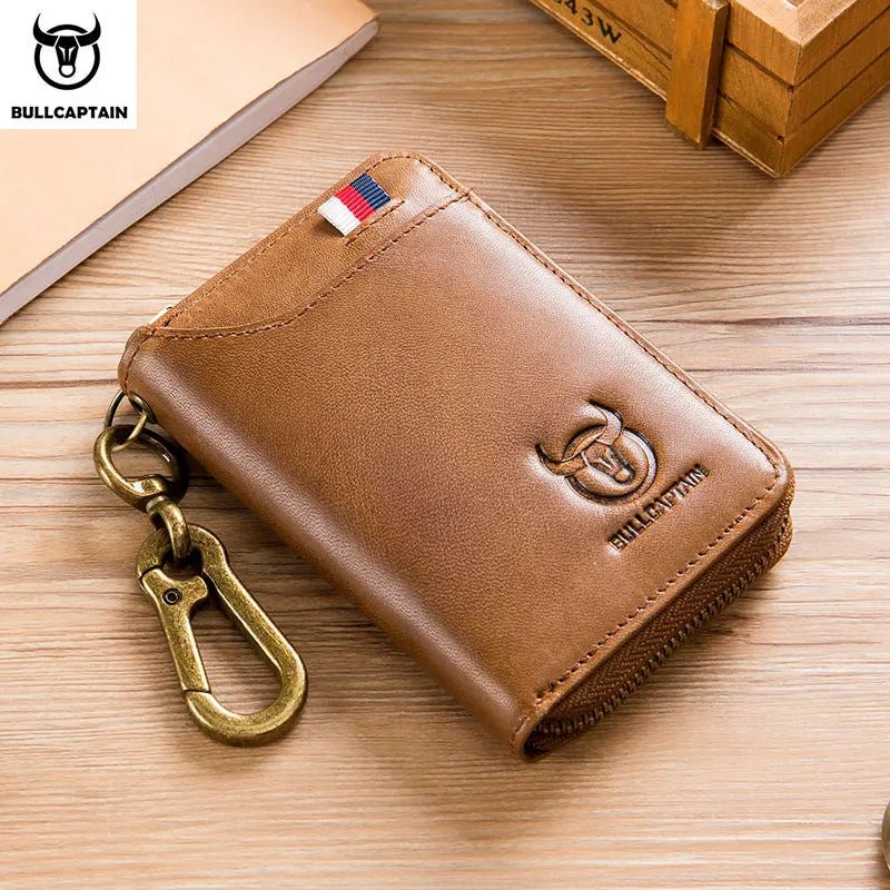 BULLCAPTAIN Genuine Leather Men's Key Card Bag High-quality Multi-function Wallet - The Urban Blasts Ltd
