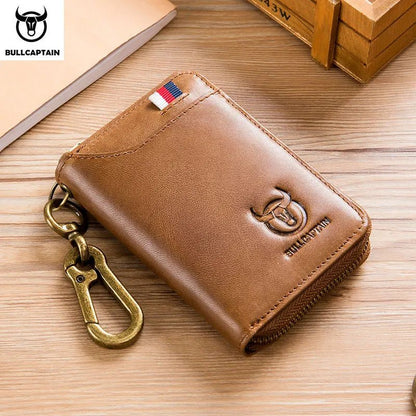 BULLCAPTAIN Genuine Leather Men's Key Card Bag High-quality Multi-function Wallet - The Urban Blasts Ltd