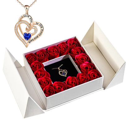 Gifts for Women Jewellery Necklace /w Soap Eternal Rose Gift Box For Valentine's and Mother's day Gifts