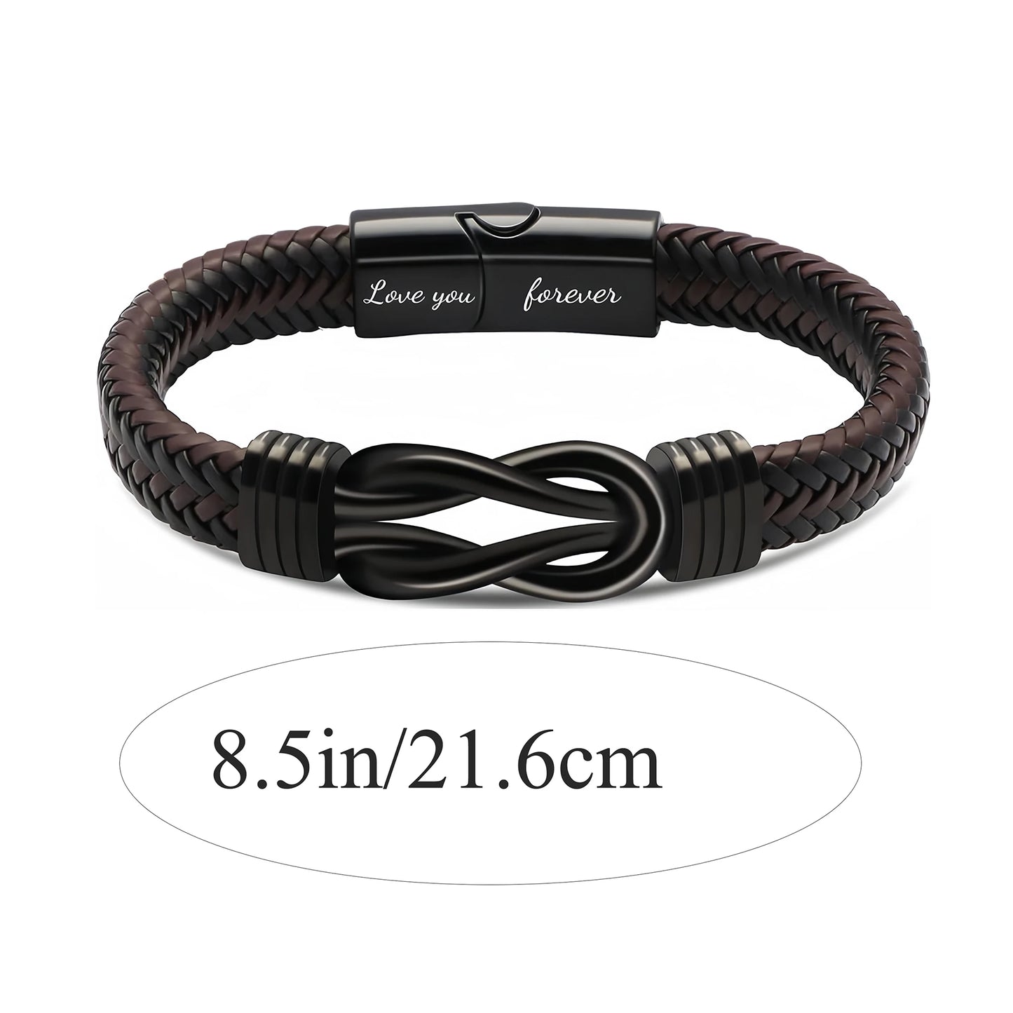 To My Man Gift Leather Bracelets for Valentine's Day Gifts