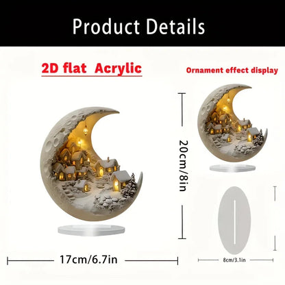 Christmas Xmas Tree Desktop Ornament Moonhouse DIY 2D Decoration Acrylic Merry Christmas Signs Plaque 2026 New Years Party Gifts The Urban Blasts Ltd