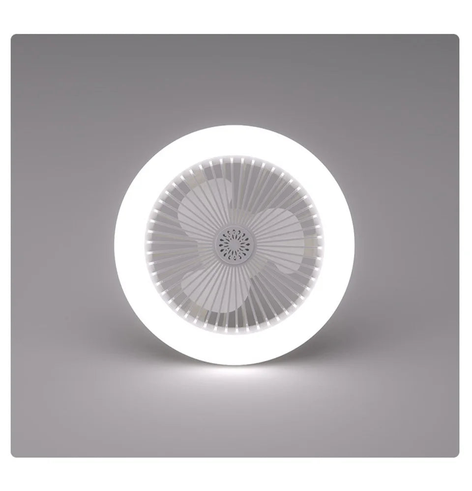 2 In 1 Energy Saving Remote Control Ceiling Fan Lamp Infinitely Dimmable E27 Base Bottom Noise Mute LED Decorative Light 85-265V - The Urban Blasts Ltd