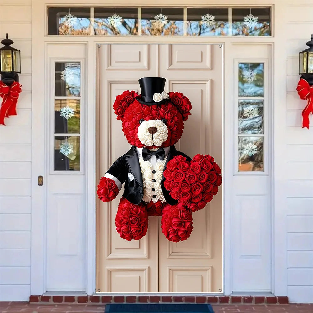 1pc valentines day polyester teddy bear door Valentine Decoration