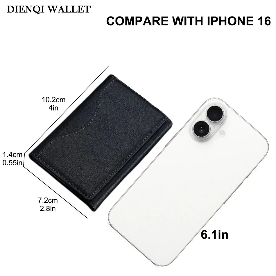 Trifold Magnetic Phone Wallet PU Leather Card Bag Magsafe Card Holder Wallet for Apple IPhone 16 15 12 13 14 Pro Max Plus Mini - The Urban Blasts Ltd