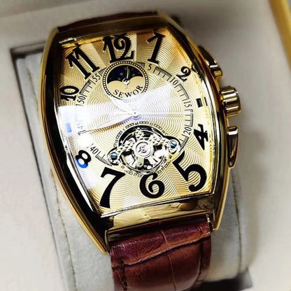 Luxury Mens Automatic Mechanical Watches Tourbillon Skeleton Wrist Clock Male Luminous Man Wrist watch Great  for Valentine's Day