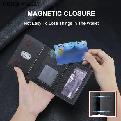 Trifold Magnetic Phone Wallet PU Leather Card Bag Magsafe Card Holder Wallet for Apple IPhone 16 15 12 13 14 Pro Max Plus Mini - The Urban Blasts Ltd