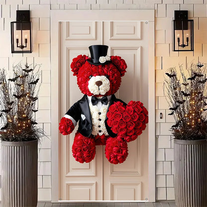 1pc valentines day polyester teddy bear door Valentine Decoration