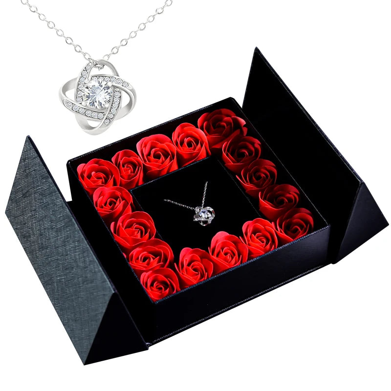 Gifts for Women Jewellery Necklace /w Soap Eternal Rose Gift Box For Valentine's and Mother's day Gifts