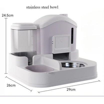Cat Bowl Automatic Feeder Small Cats Food Bowls Large Capacity Water Dispenser To Prevent Tipping Over Pet Bowls Dog Double Bowl - The Urban Blasts Ltd