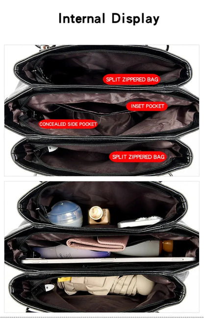 Genuine 3Layers High Quality Soft Leather Ladies Shoulder Crossbody Bags for Women  Luxury Handbags - The Urban Blasts Ltd