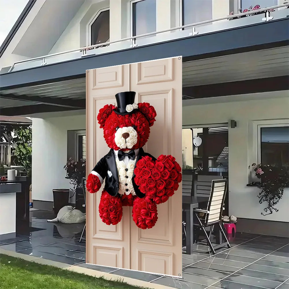 1pc valentines day polyester teddy bear door Valentine Decoration