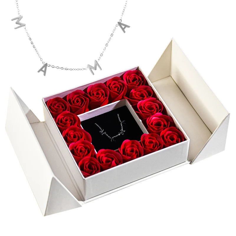 Gifts for Women Jewellery Necklace /w Soap Eternal Rose Gift Box For Valentine's and Mother's day Gifts