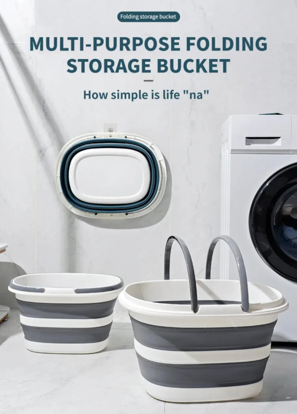 Portable Folding Basin  car wash bucket household 16L Clean Bucket Bathroom Storage Basket For Washing Fishing Camping Basin - The Urban Blasts Ltd